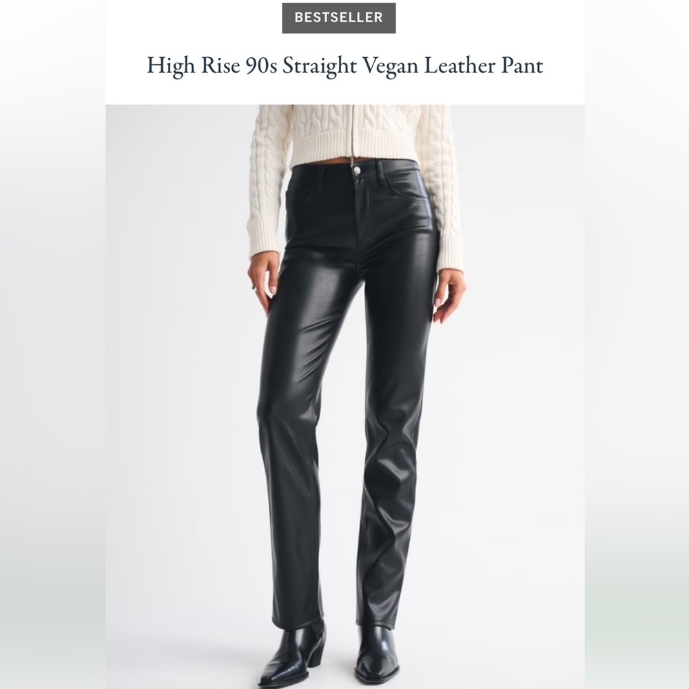 Abercrombie & Fitch 90’s Vegan Leather Pants